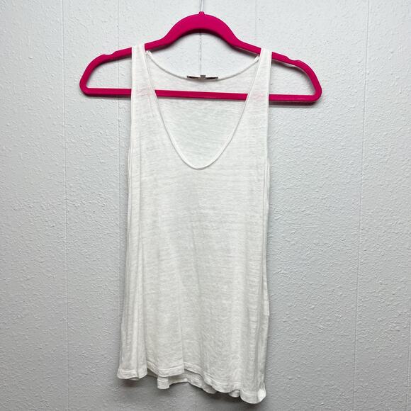 Maje 100% Linen CoastalGrandma Lagenlook Beach Lightweight Womens Tank Top Small - Picture 1 of 14